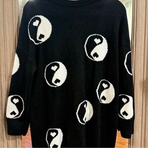 New Look Black and White Patterned Sweater